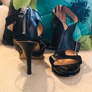 Nine west 4 inch black sandals